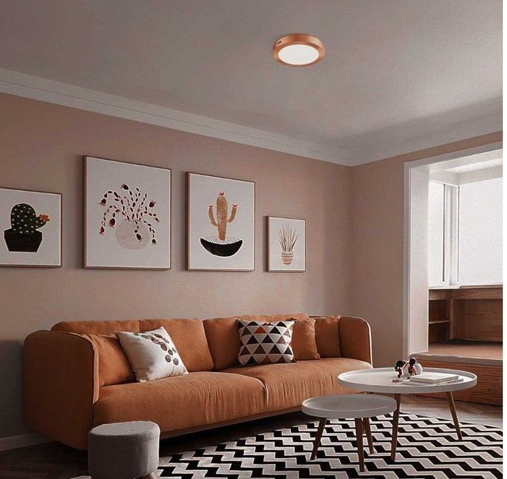 Модерна LED Медна Таванна Лампа 22/22/3,5 см 15 W 1500 lm 3000 K