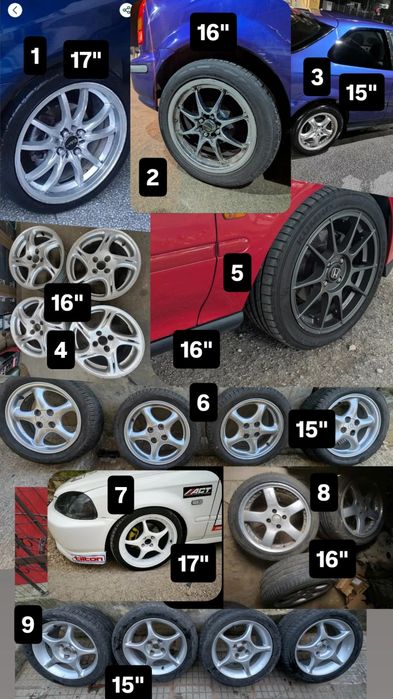 Джанти 4х100 15, 16, 17 цола