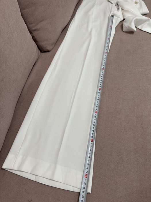 Compleu / set / costum / co ord Zara pantaloni wide leg top crop M