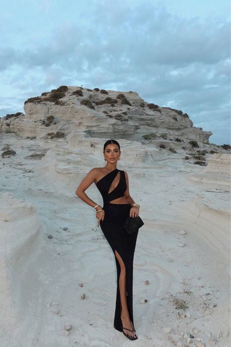 Официална дълга рокля с брокат