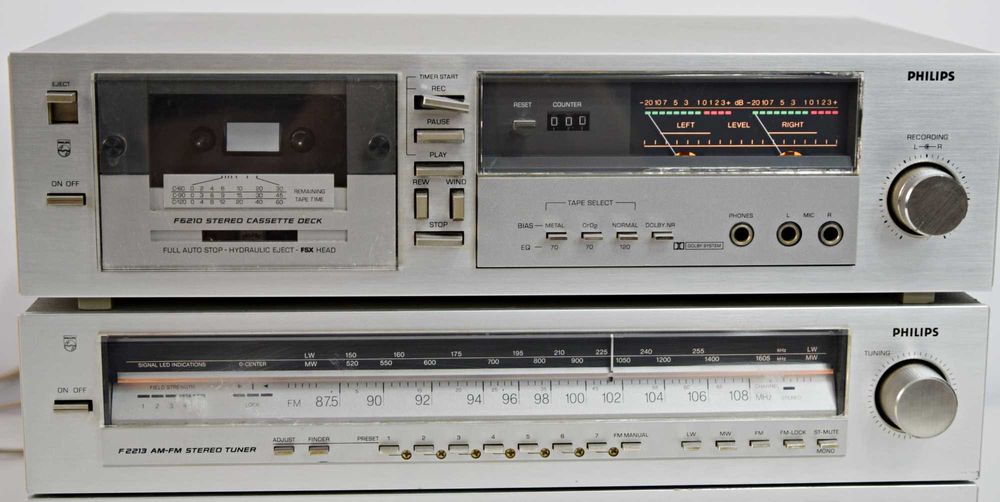 Linie Philips amplificator F 4212 + tuner F 2213 + deck F 6210
