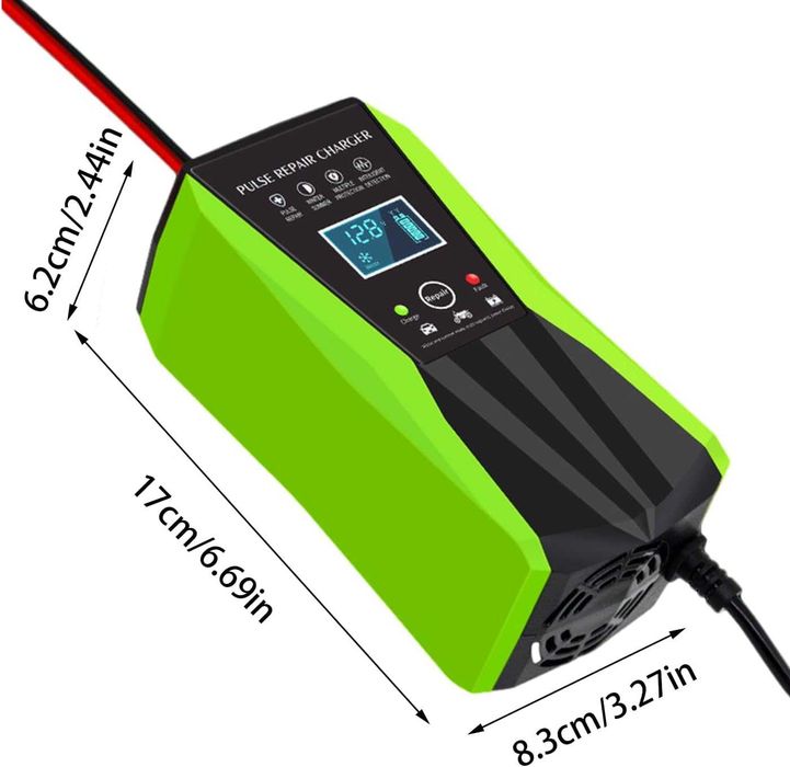 Импулсно зарядно 10А за автомобил с дисплей /преносима батерия за кола