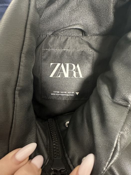 Зимно кожено пухкаво яке puffer jacket