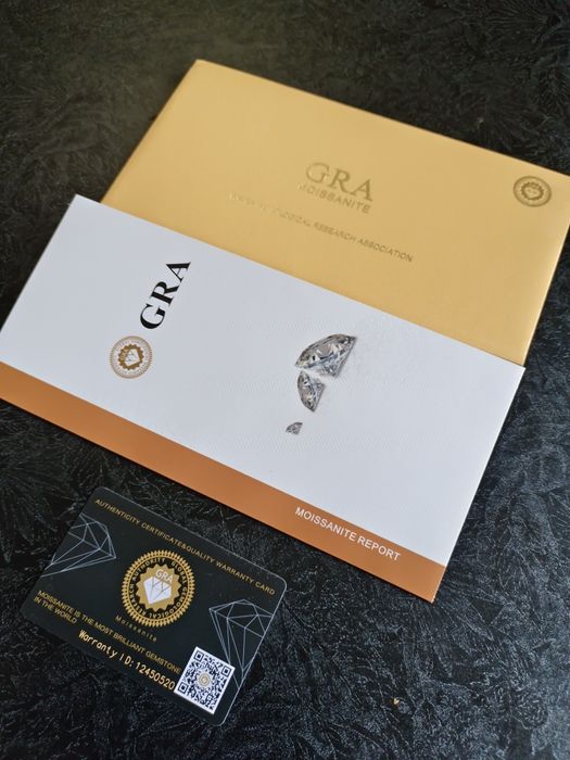 Муассанит серебро с золочением