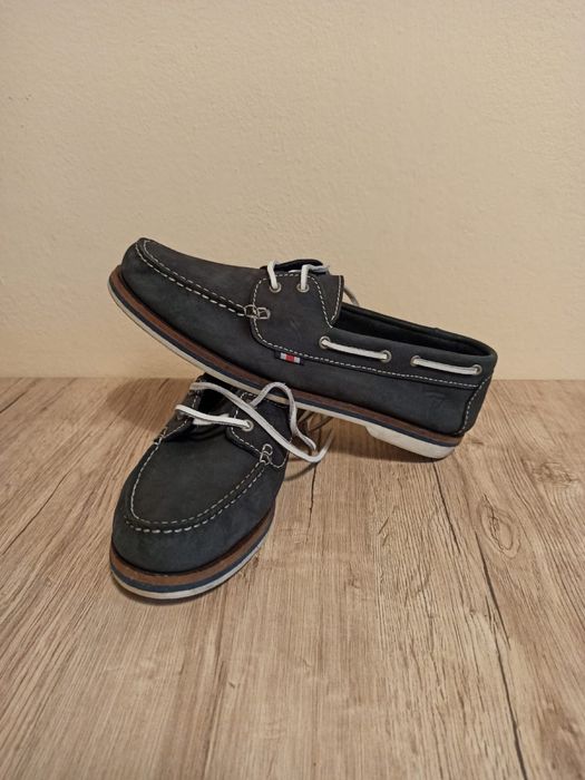 Mocasini din piele Tamaris Navy blue marimea 38