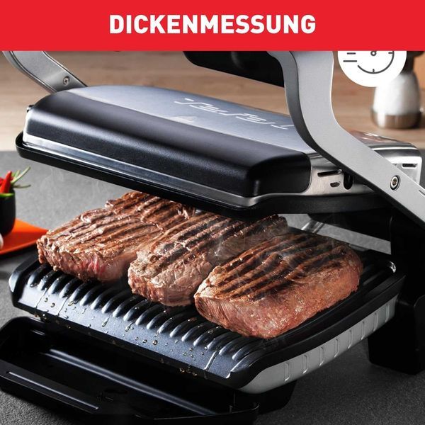 Нов Контактен Грил Скара Tefal Optigrill GC705D , 2 години Гаранция, 2000W, Сребрист