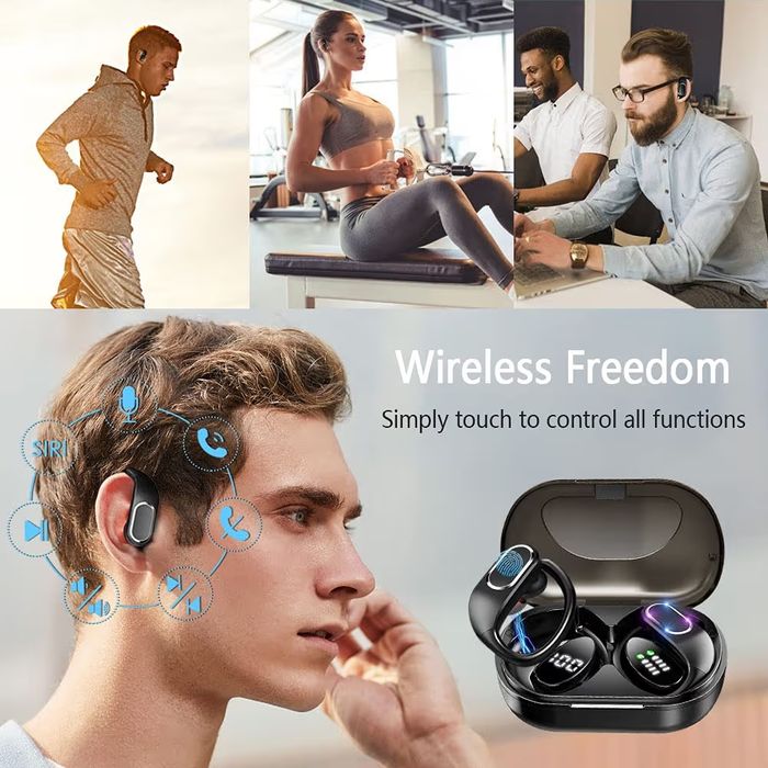 Bluetooth Headphones In-Ear, 60H Playtime, IPX7 Waterproof