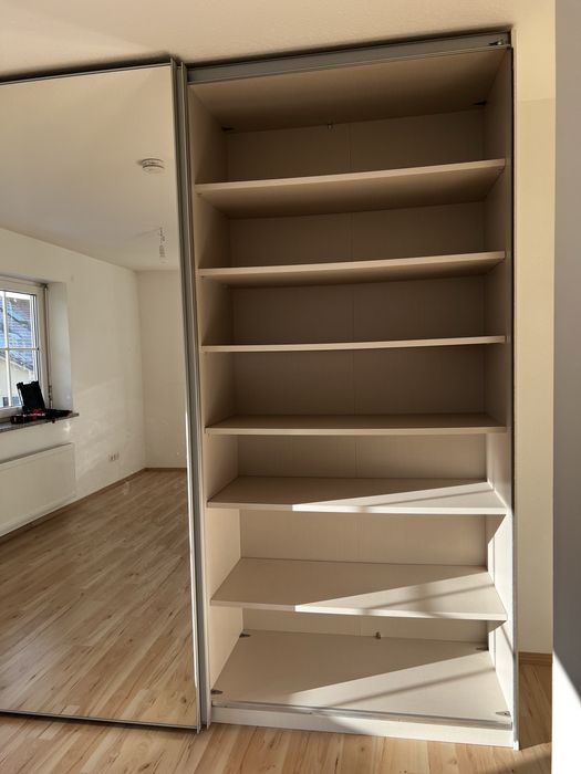 Dressing/Dulap 337/240/65 cm 3 usi culisante sticla alba/oglinda