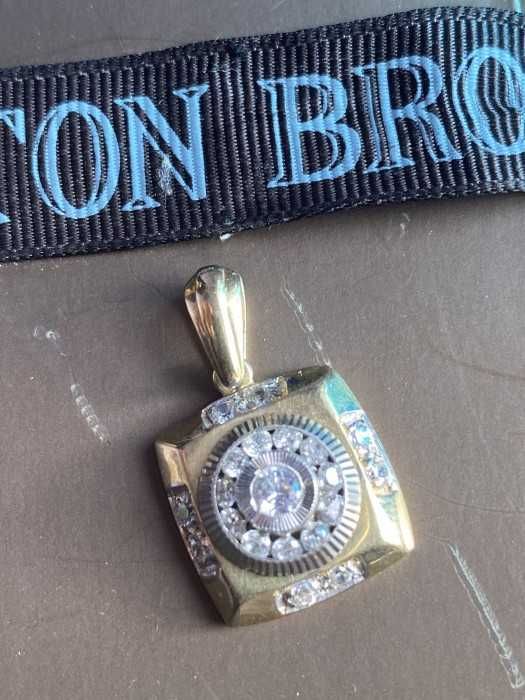 Pandativ cu design deosebit-aur 14 k-contur filigranat-Germania