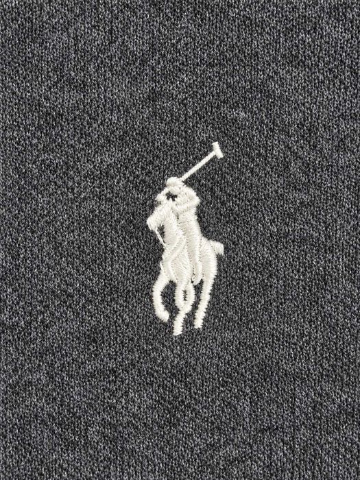 Cardigan Polo by Ralph Lauren gri antracit, mărimea L, bumbac, decolteu în V, logo Pony brodat, buzunare frontale