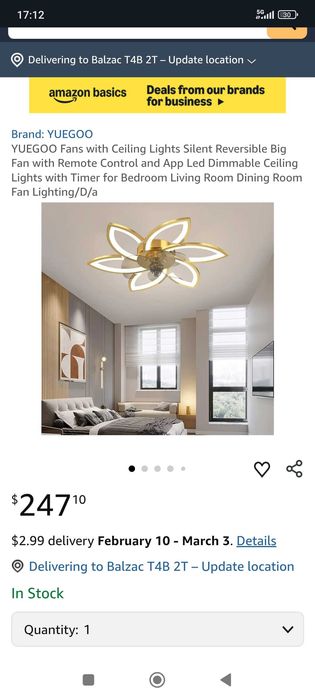 Таванна лампа с вентилатор