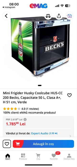 Frigider Bauturi Bere Becks