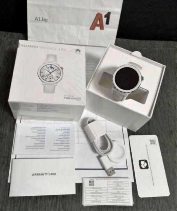 41mm Huawei watch GT 3 Pro | GT3 Гаранция A1 2025 Ceramic White | Бял