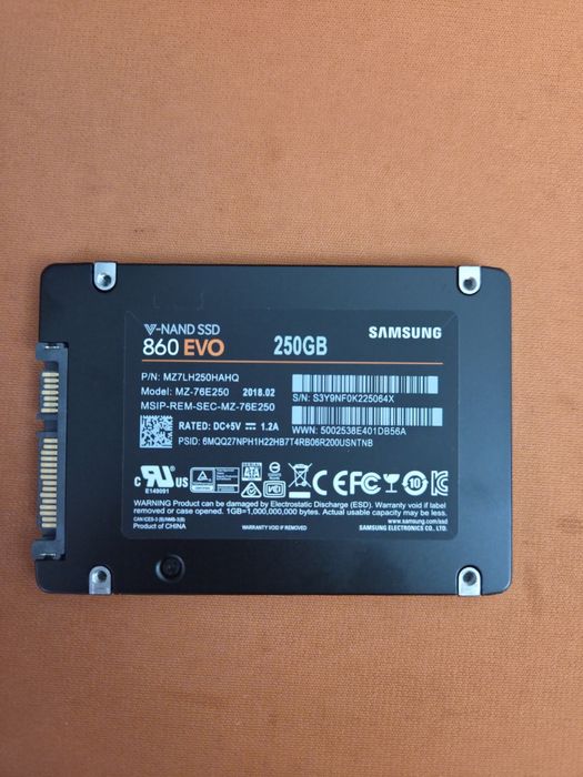SSD Samsung 860 EVO 250GB