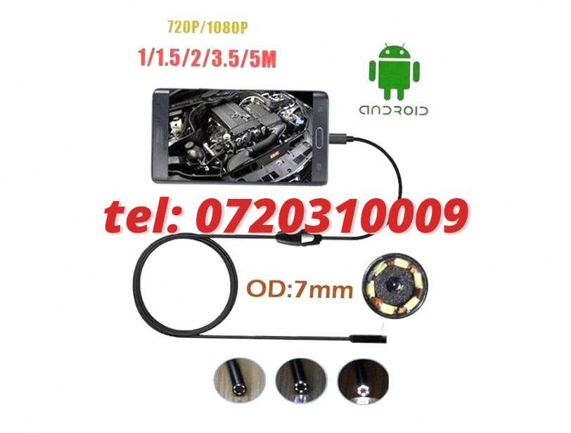 Unitate Camera Tip Endoscop 5.5Mm 2M Potrivit Pentru Android Pentru Inspectie Video In Zone Greu Accesibile Cu Specificatii Conform Titlului