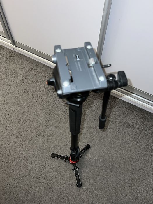 Monopied video fluid cu baza Fluidtech, Manfrotto MVMXPRO500