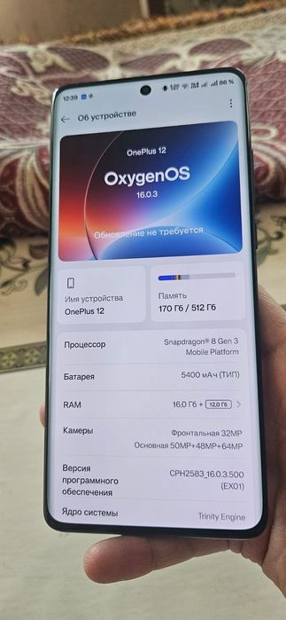 Смартфон one plus 12 16/512 black