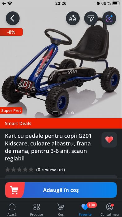 Vand kart cu pedale
