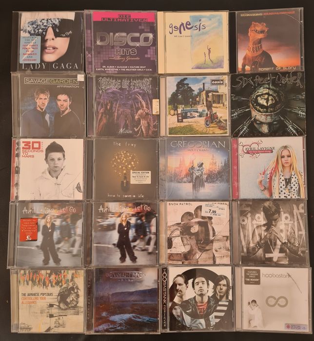 Колекция от над 110 оригинални музикални CD албуми (Rock, Metal, Pop, Alternative) + Подарък записани дискове!