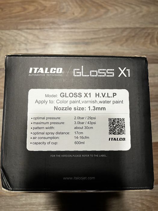 Бояджийски пистолет  ITALCO X1 Gloss