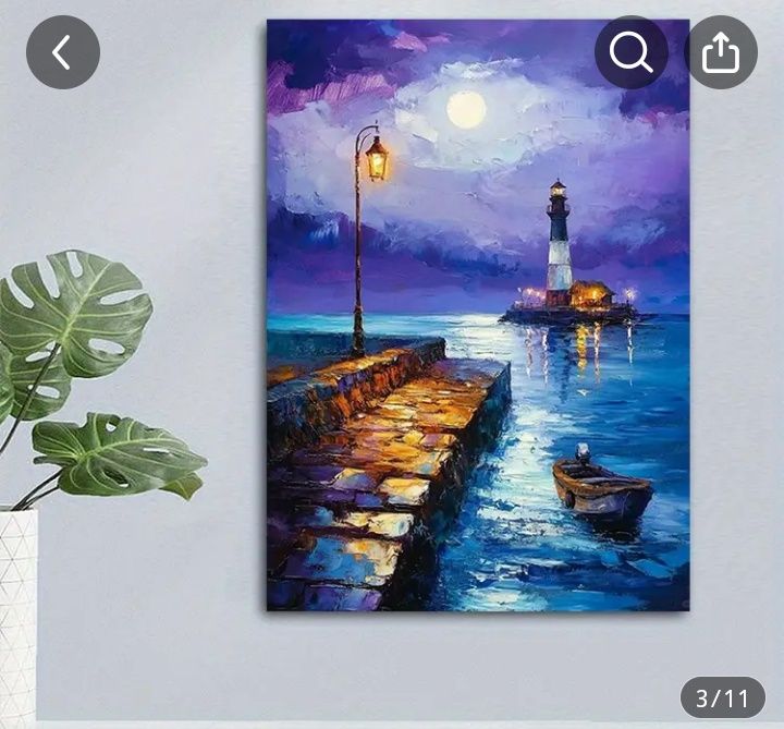 Художествена картина с букет лалета