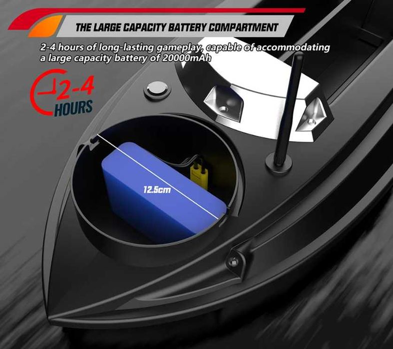 Лодка за захранка V030 с GPS, 800 м обхват и 20000mAh батерия