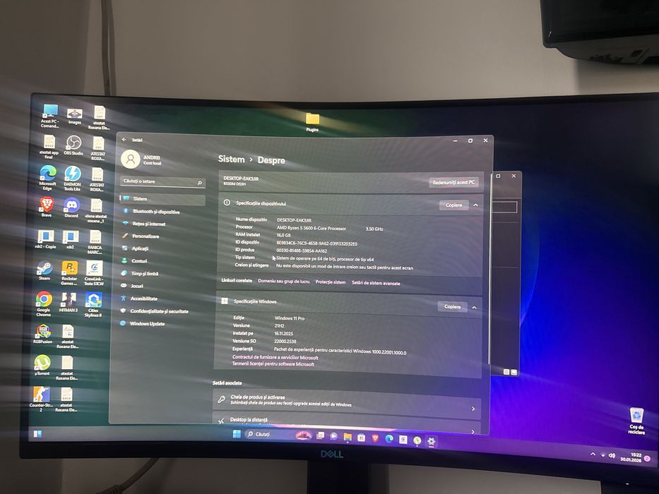 Vand setup PC Gaming  medium specs + 2 monitoare