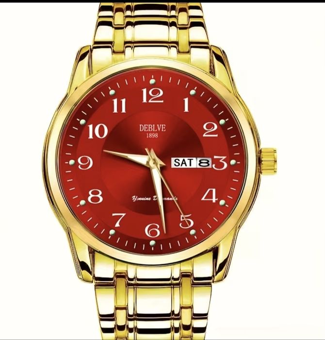 DEBLVE Мъжки моден часовник от неръждаема стомана с светещи ръце, дата