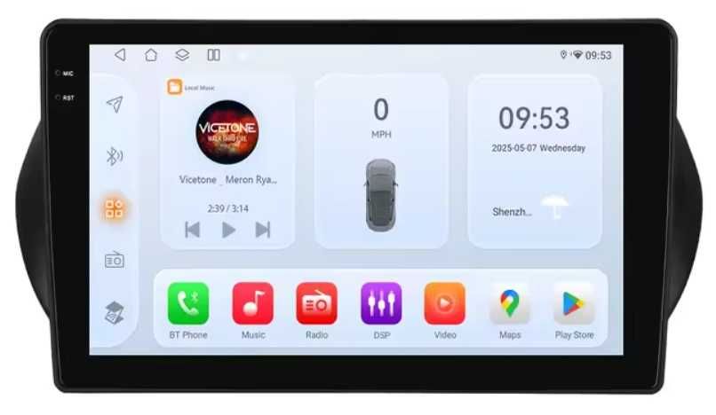 Мултимедия 10″ Android 14 за PEUGEOT BIPPER TEPPE CARPLAY навигация RDS DSP GPS