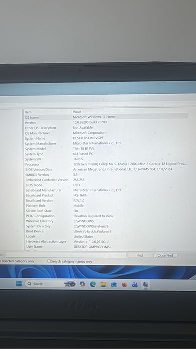 Laptop gaming msi