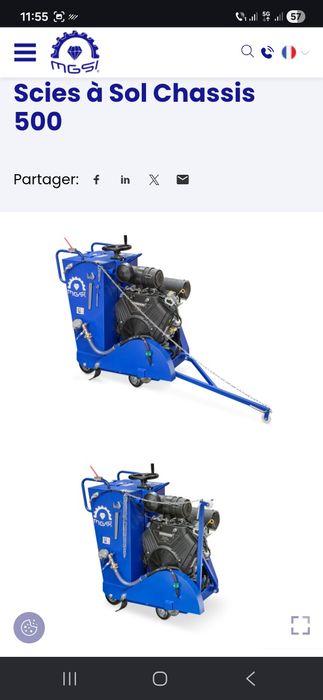 Masina de taiat beton , asfalt 35 cai Briggs and Stratton