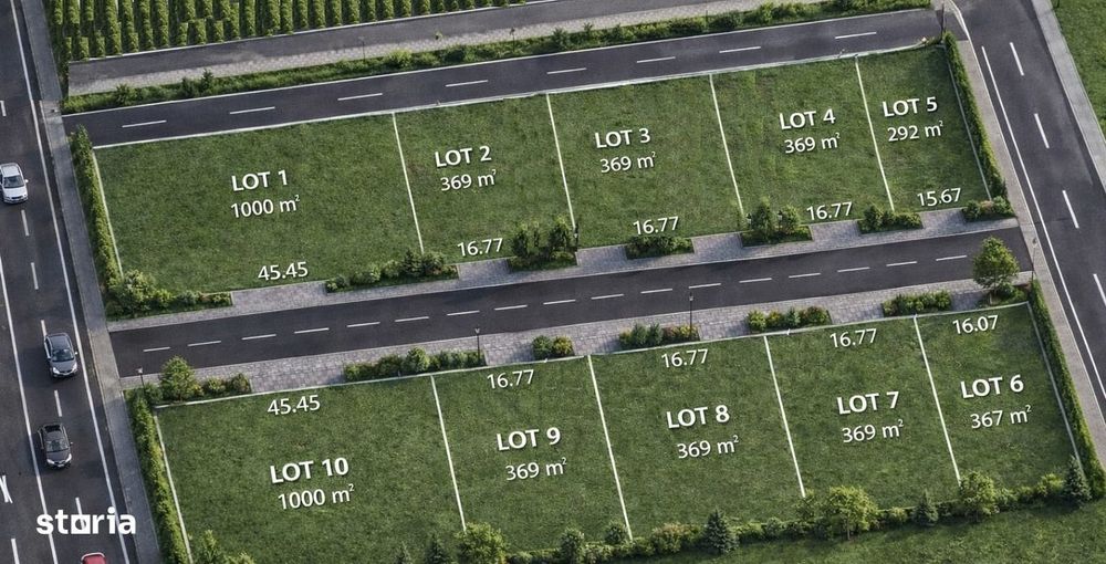 Vând loturi extravilan Tulcea, acces E87, suprafețe variate