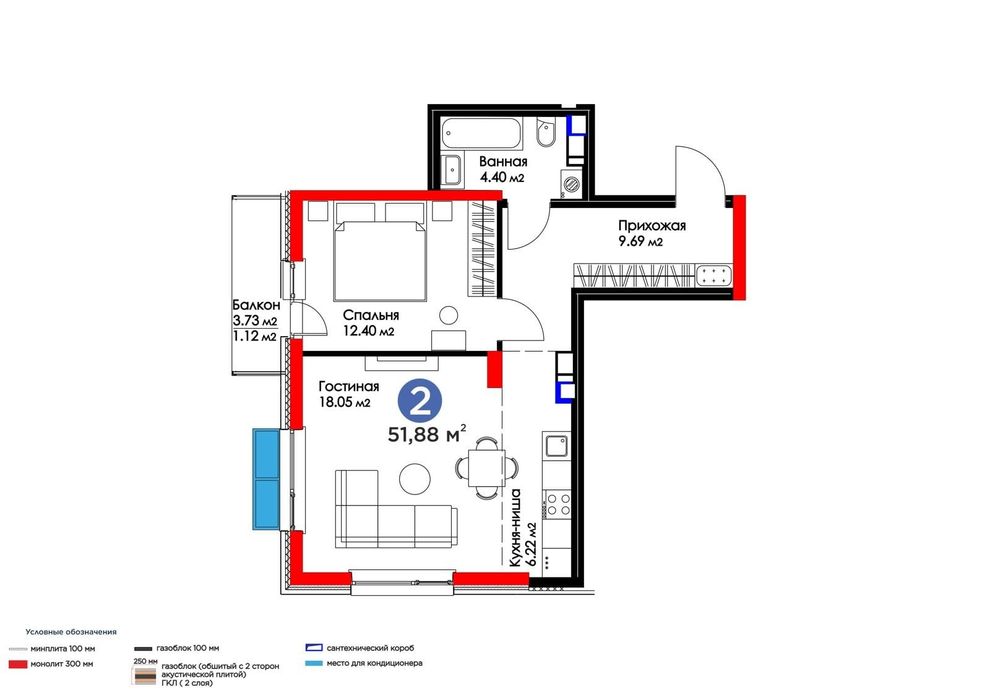 Продам квартиру 2 комнаты