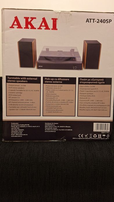 Pick-up Akai ATT-240SP cu bluetooth