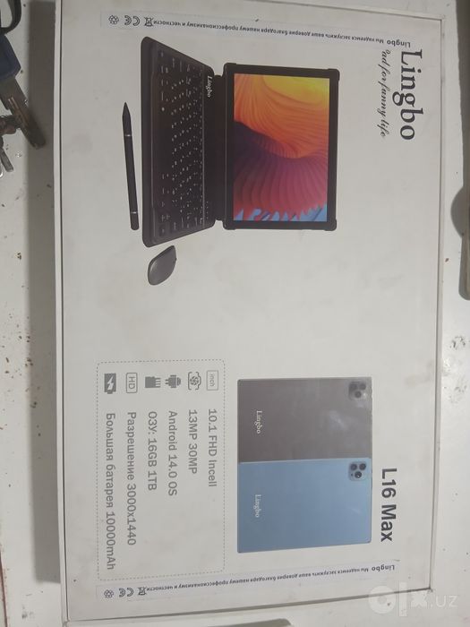 Planshet Lingbo L 16 Max, 16 GB 1 TB xotirali,  holati  ideal yangi