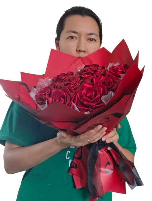 Букет из атласных лент