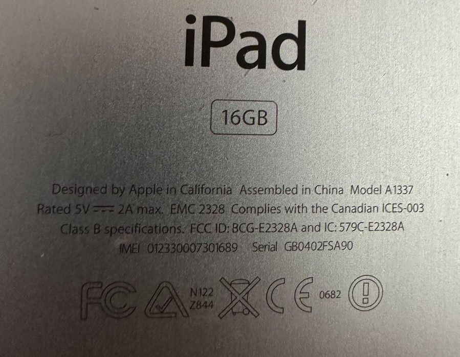 Tableta iPad 16Gb - Model A1337