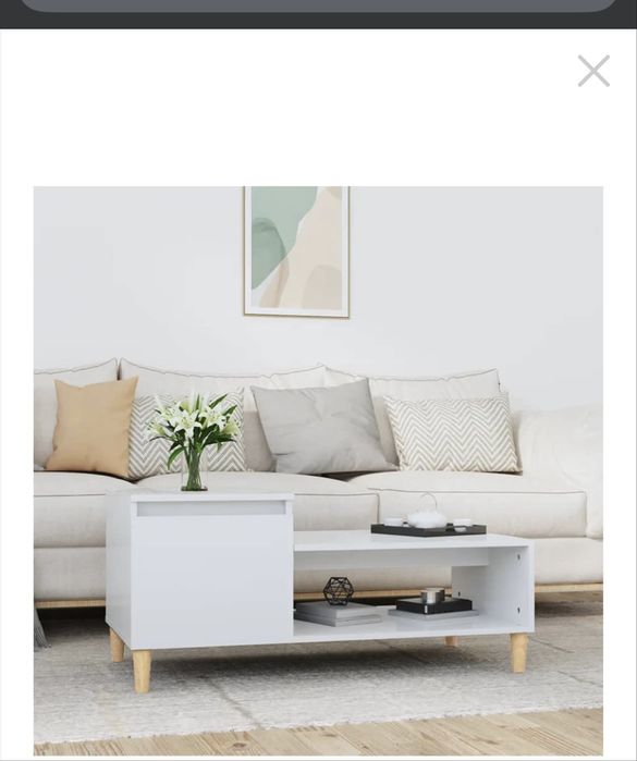 Vând masă de cafea Zakito Europe – Alb, 100x50x45 cm