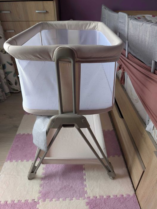 Бебешко легло Lionelo Luna 2 в 1 Beige Sand с матрак