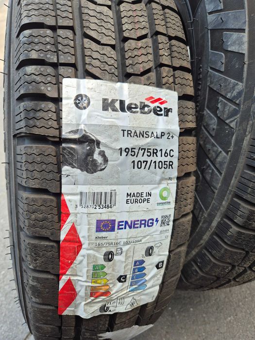 2 Anvelope M+S VARA IARNA - 195/75/16C - KLEBER - NOU - DOT 2024 !