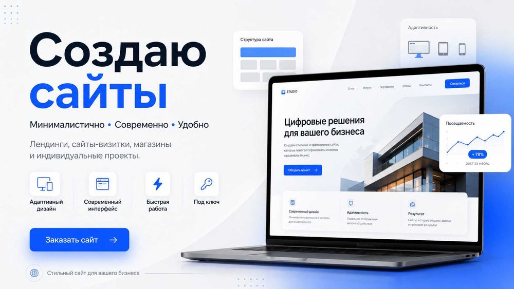 Сайт для бизнеса под ключ | Современный дизайн