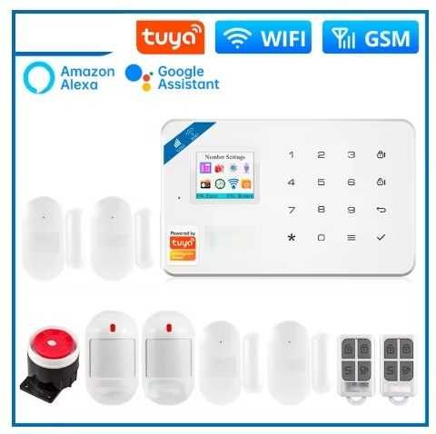 ALARMA inteligenta cu WIFI + cartela  GSM + aplicatie MOBIL