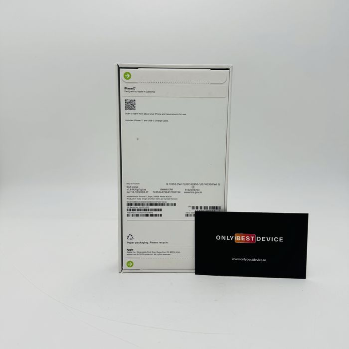  iPhone 17, 256GB, Sage