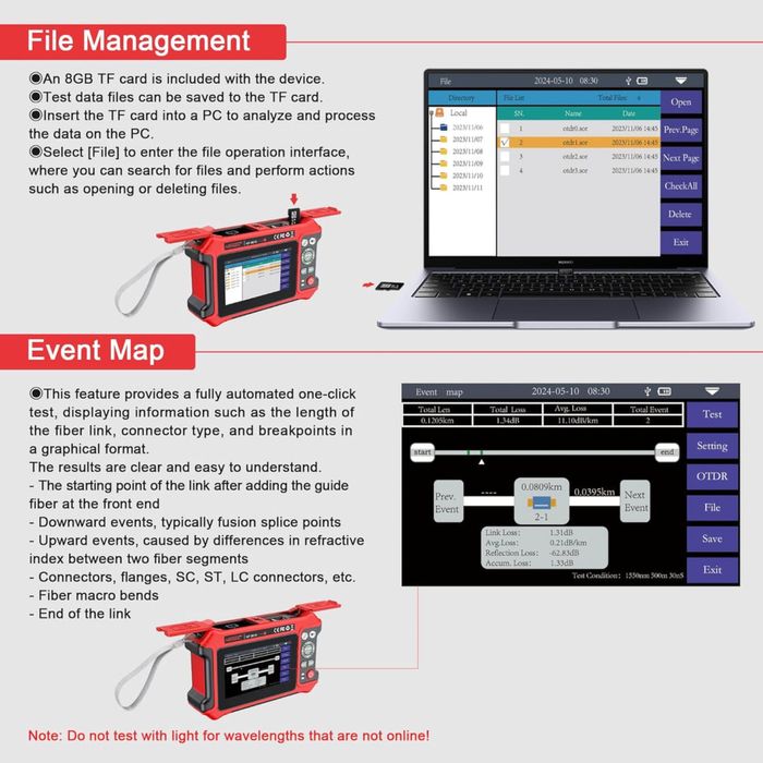 Noyafa NF-9816 OTDR Многофункциональный  тестер рефлектометр