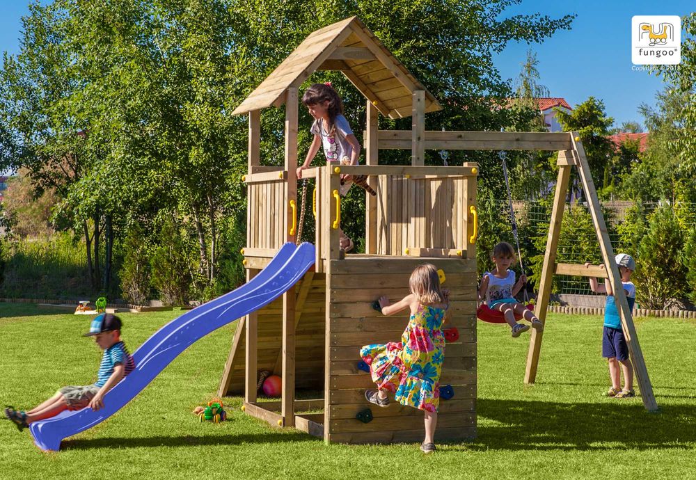 Fungoo 03005 CAROL 3 детска площадка с пързалка и люлка