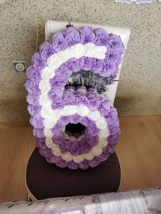 Обемна цифра 5 и 6 украса