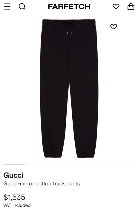 Gucci-mirror cotton track pants 2023