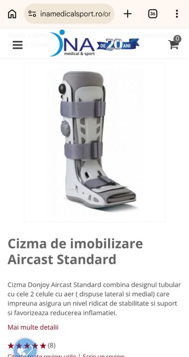 Cizma de imobilizare Aircast inalta, 43-47
