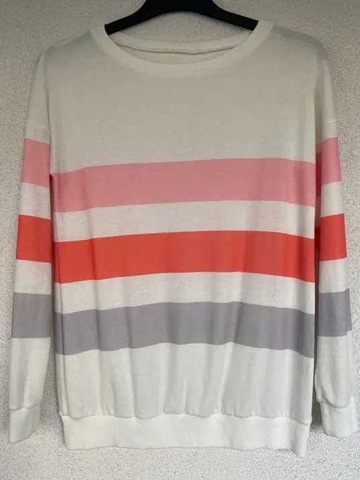 Bluza dama, cazual/sport, nou, S/M, Mango, alb cu dungi