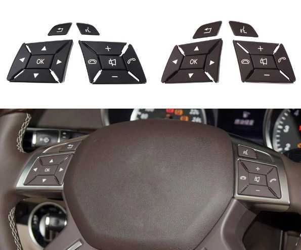 Бутони волан черно/тъмно сиво Mercedes W166 W463 ML GL G class копчета